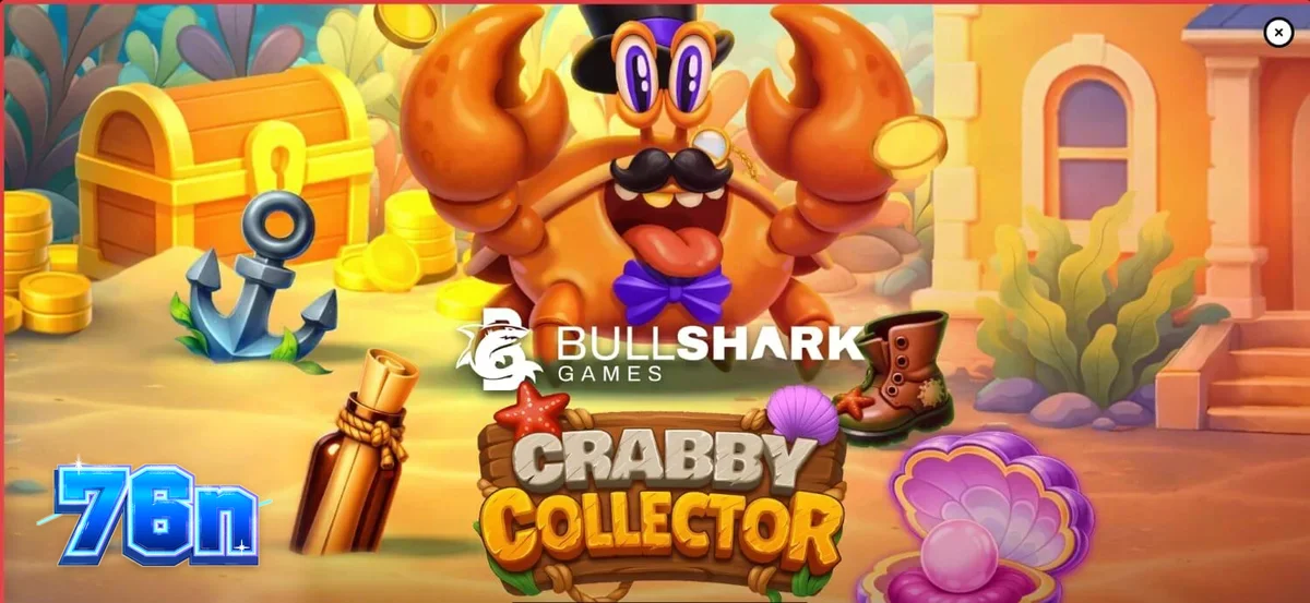 O caranguejo de monóculo em Crabby Collector cercado por tesouros subaquáticos